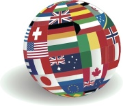 Global world flags 40 percent